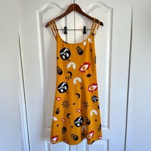 SHEIN Curve Women's Halloween Dress.  Orange. Size 3XL. Three Strap Shoulder.
